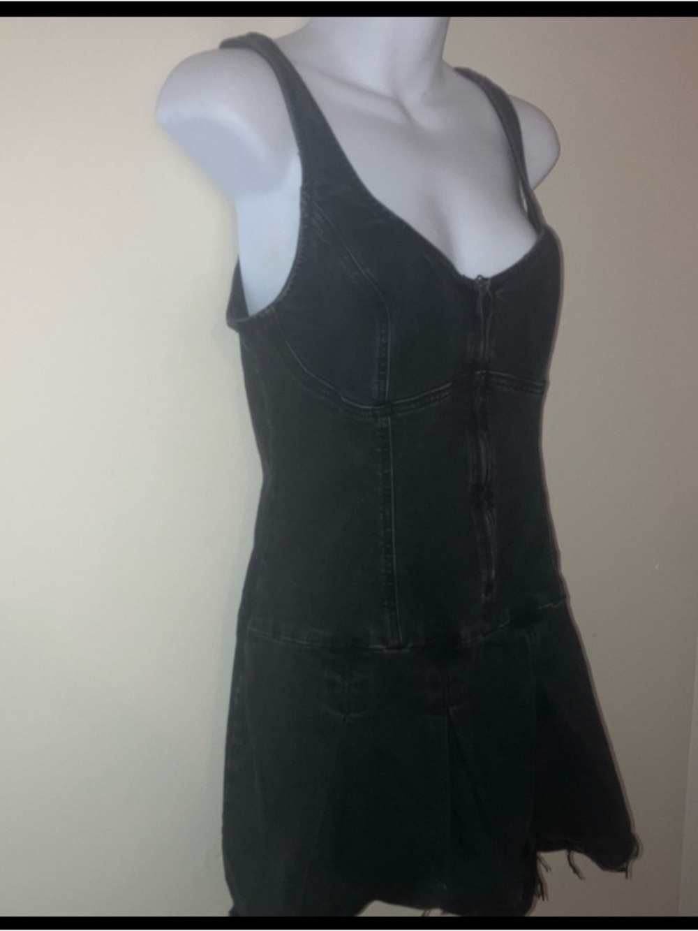 Black Denim Corset Dress - Picture 5 of 8